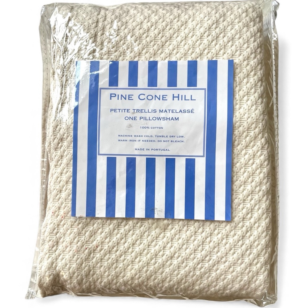 Pine Cone Hill Textured Cream Euro Sham